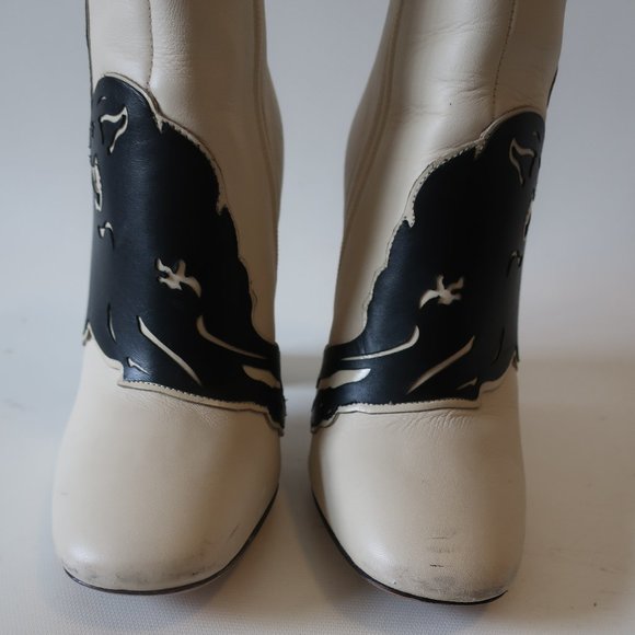 VALENTINO GARAVANI PANTHER LEATHER BOOT 36.5 /6.5 - Picture 4 of 16